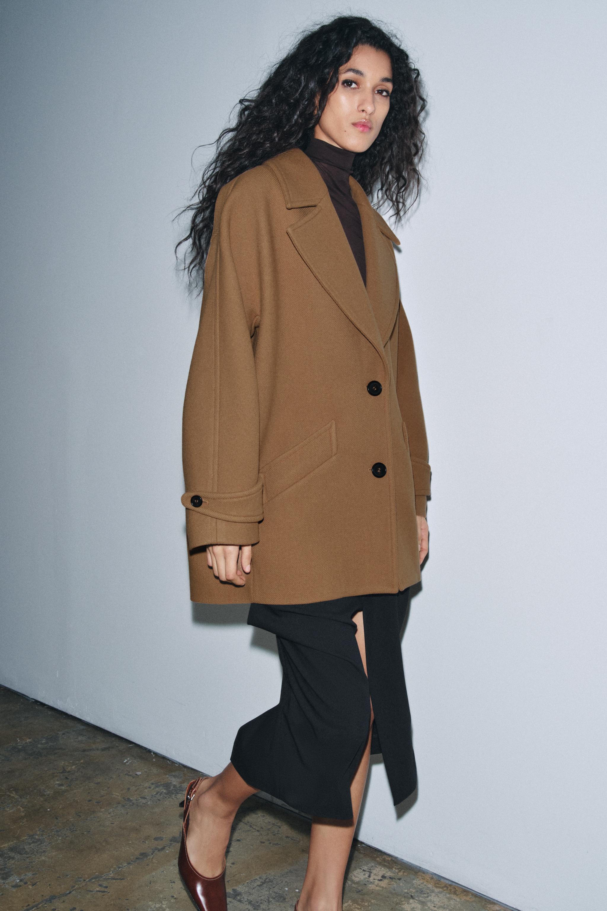 OVERSIZE WOOL BLEND COAT ZW COLLECTION LIMITED EDITION